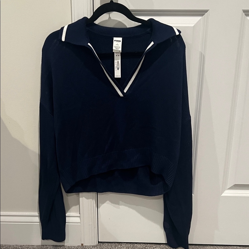 PINK Victoria's Secret Navy V-Neck Sweater